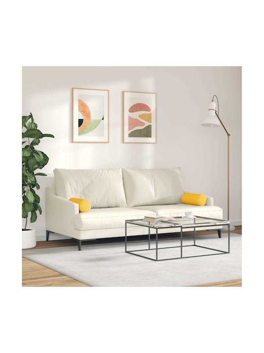 vidaXL Sofa Cushion from Velvet Soft Yellow 2pcs 40x15cm.