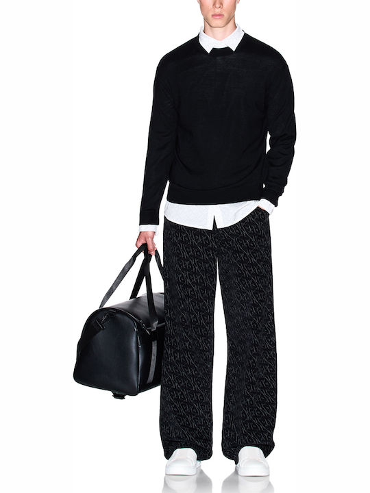 Herrenblusen Langarm Schwarzes Pullover