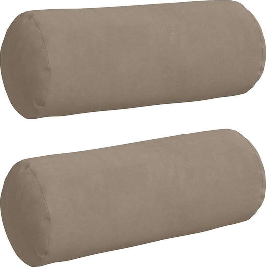 vidaXL Sofa-Kissen Taupe 2Stück 40x15cm.