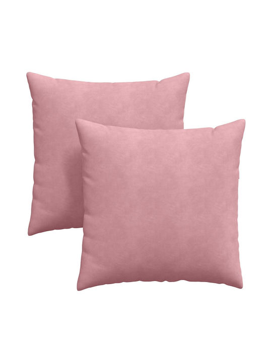 vidaXL Perna De Canapea Din Catifea Roz 60x60cm