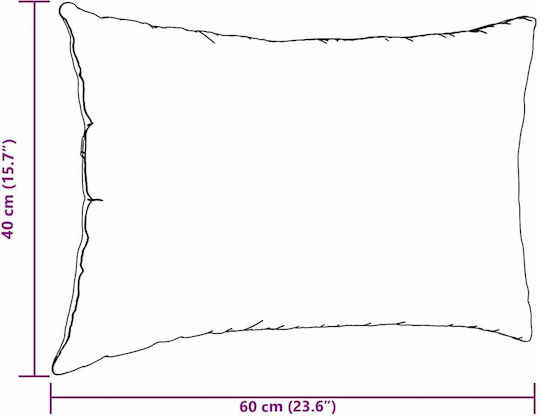 vidaXL Velvet Sofa Cushion Soft Yellow 40x60cm