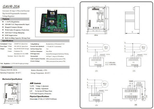 Avr Generator Model 20 Amps