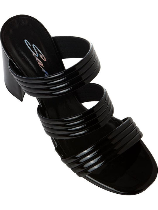 Sandals from Patent Leather Black