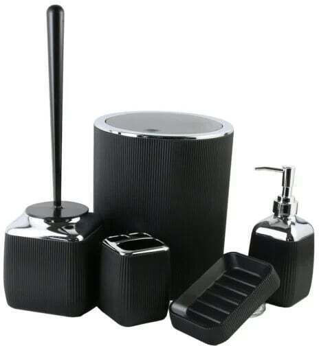 Velve Velve Badezimmerzubehör-Set Metall Schwarz