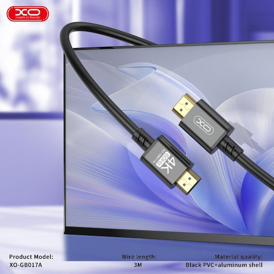 XO HDMI 2.0 Premium High Speed 4K 60Hz HDR Cable HDMI Male - HDMI Male 5m Black