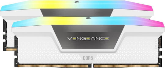 Corsair Vengeance RGB 32GB DDR5 RAM with 2 Modules (2x16GB) and 6000 Speed for Desktop