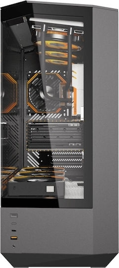 Darkflash DY460 Gaming Midi Tower Κουτί Υπολογιστή με Πλαϊνό Παράθυρο και ARGB Φωτισμό Μαύρο