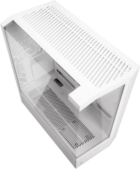 Darkflash DY460 Gaming Middle Tower Carcasă PC cu Deschidere Laterală Albă