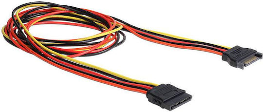 DeLock 15-Pin Sata - 15-Pin Sata Cable 1m Πολύχρωμο 60133