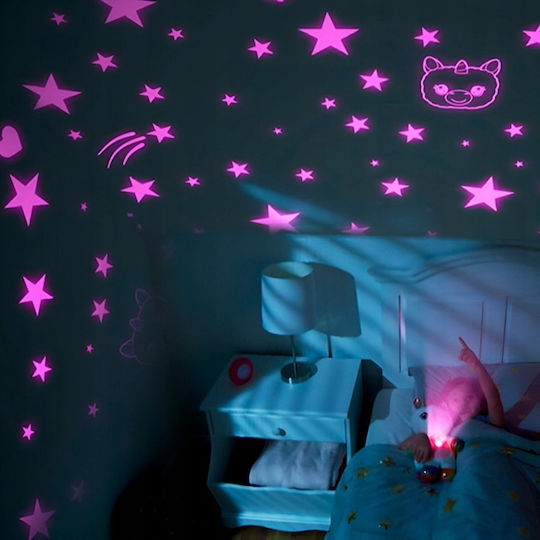 H&S Collection LED Kinderprojektorlampe mit Sternenprojektion