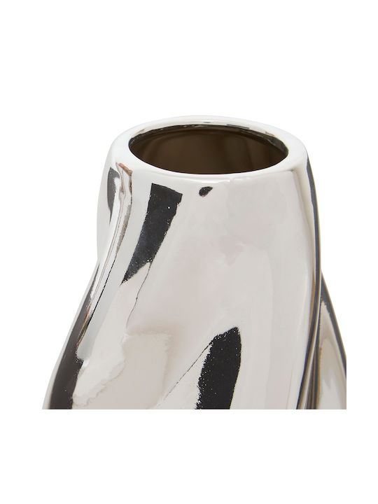 Decorative Vase Silver 11.5x11.5x28.5cm