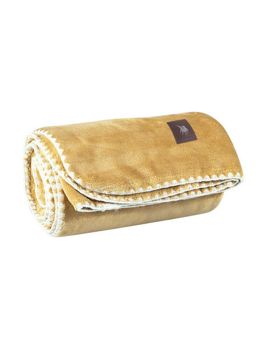 Das Home 4441 Decke Fleece Couch 130x170cm Ochre