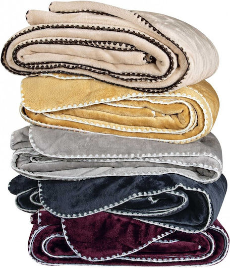 Greenwich Polo Club 4439 Fleece Single Blanket 170x240cm Gray