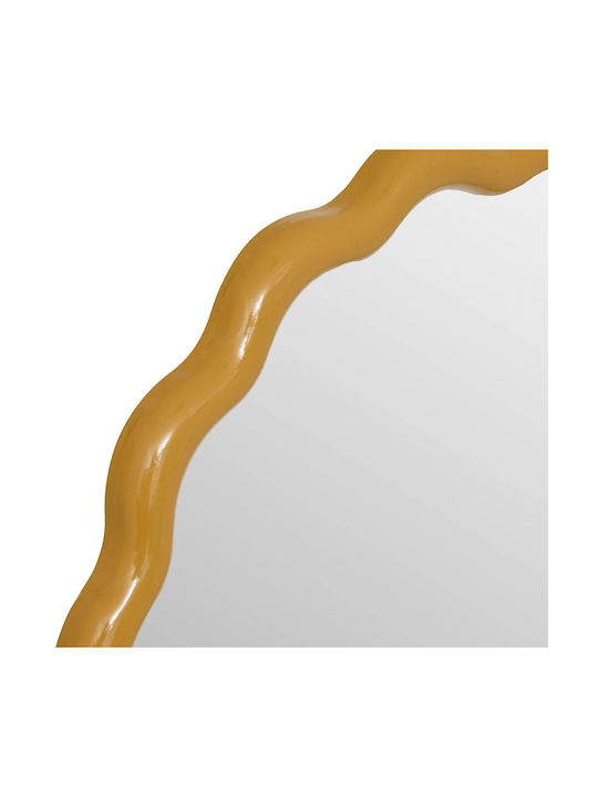 Atmosphera Oglindă De Perete Wavy Cu Cadru Din Plastic Bej Diametru 50cm