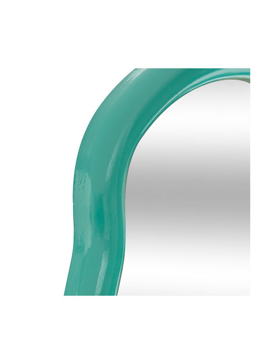 Reza Wall Mirror with Green Plastic Frame 33x25cm 1pcs