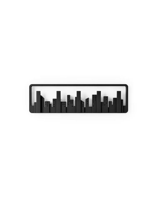 Umbra Wall Hanger Skyline Plastic 5 Hooks Black 50x3x15cm