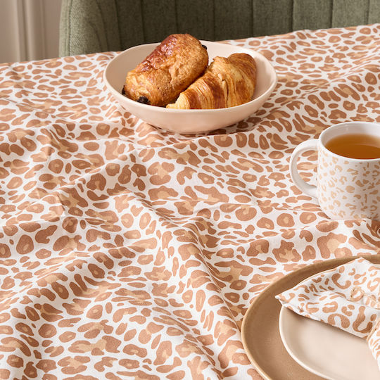Tablecloth Cotton A-s Leopardi White 150x250cm
