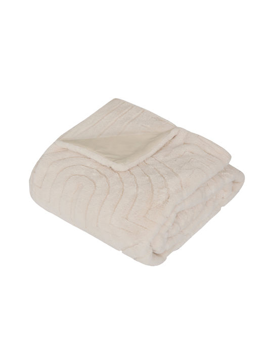 A-s Arka Ριχτάρι Πολυθρόνας Γούνινο 120x160εκ. Ivory