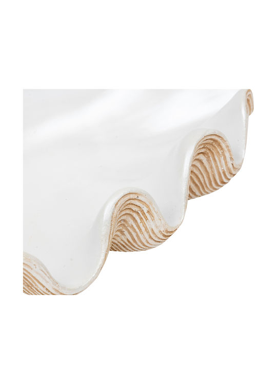 Bol Decorativ Polirosină Alb 36x20x8cm 1buc