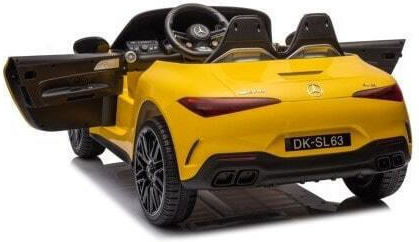 Mercedes AMG SL63 Două Locuri Cu Telecomandă Licențiat 12 Volți Galben