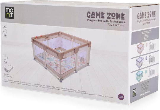 Cangaroo Park mit Matratze Beige 120x120cm