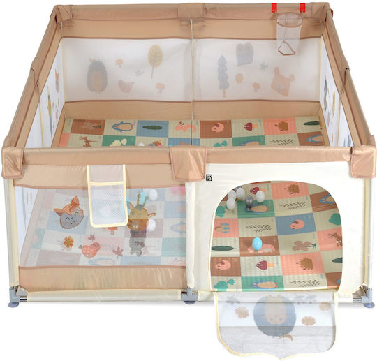 Cangaroo Park mit Matratze Beige 120x120cm