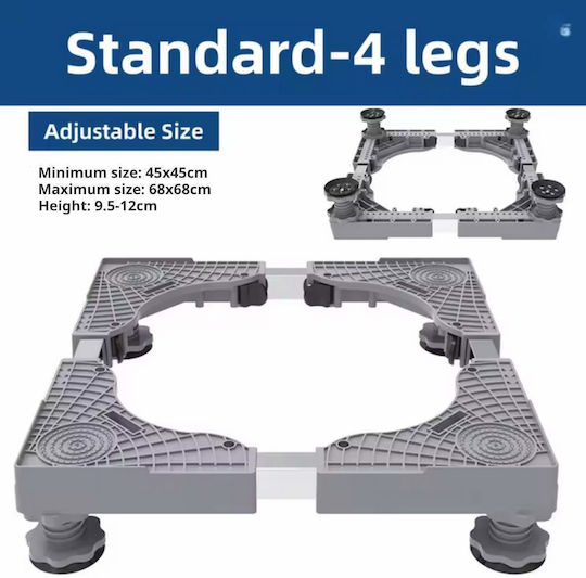 Uncle George 01.05.02-0003 Adjustable Base For Washer/Kitchen/Fridge made of Plastic 1pcs