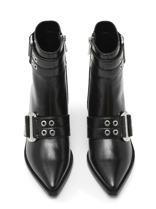 Splurge Leder Stiefeletten Damen Schwarz