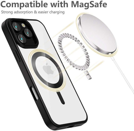 Tech-protect iPhone 16 Pro Magflex Silicone TPU Case Magsafe Transparent Satin Black