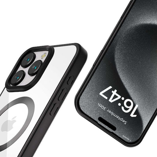 Tech-protect iPhone 16 Pro Magflex Silicone TPU Case Magsafe Transparent Satin Black