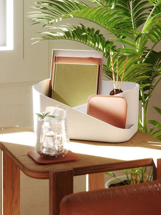 Umbra Glam Οργανωτής Καλλυντικών με 9 Θέσεις Λευκός 27x17x13cm.
