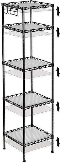 Bibliothek Schwarz 30x30x123,5cm