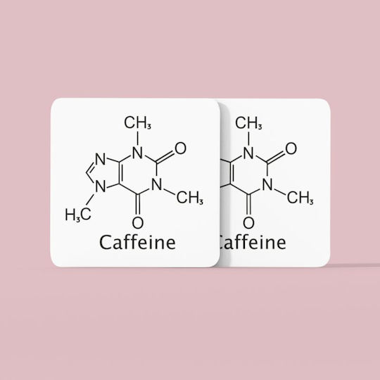 Chemische Verbindung Koffein Untersetzer Hölzernes 9x9cm 2 Stück Chemische Verbindung Koffein Untersetzer Hölzernes 9x9cm 2 Stück