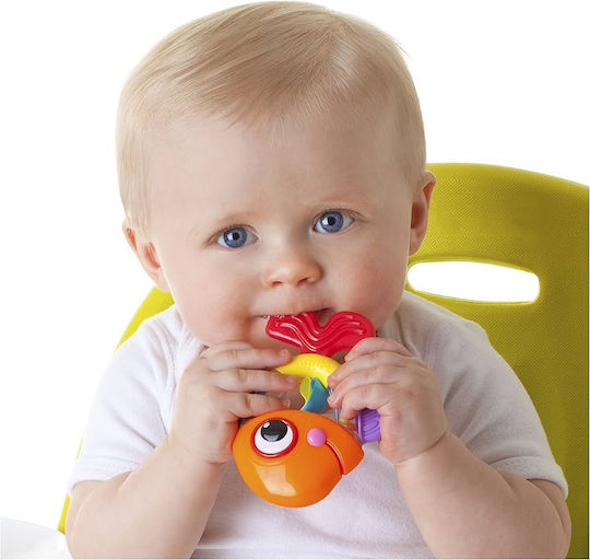 Nuby Μασητική Κουδουνίστρα Οδοντοφυΐας για 3 m+ Orange Fish