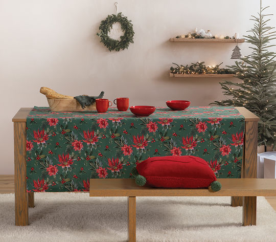 Nef-Nef Homeware Mistletoe Зеленa Покривка за Маса