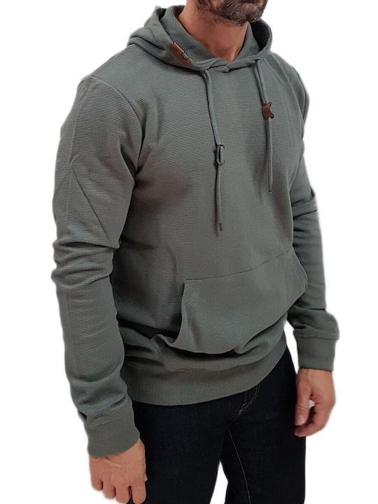 Indicode Φούτερ Castor Grey, Gray με Κουκούλα