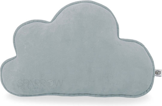 Sparrow Kinder Wurfkissen Grau Wolke-Kissen Leichtgrau 40x27cm