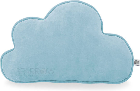 Sparrow Kinder Wurfkissen Grau Wolke-Kissen Leichtgrau 40x27cm
