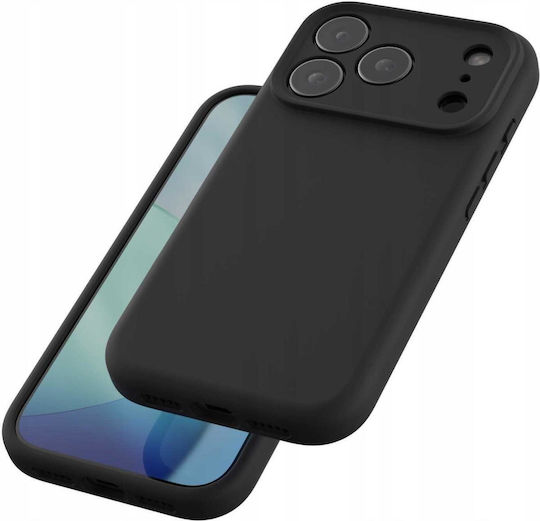 Spacecase Silicone Umschlag Rückseite Silikon Schwarz (iPhone 17 Pro)