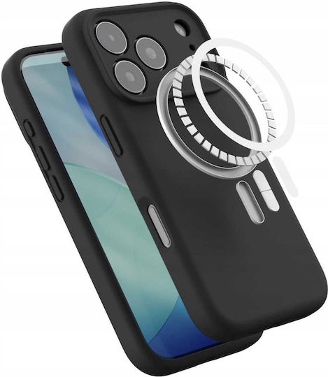 Spacecase Silicone Umschlag Rückseite Silikon Schwarz (iPhone 17 Pro)