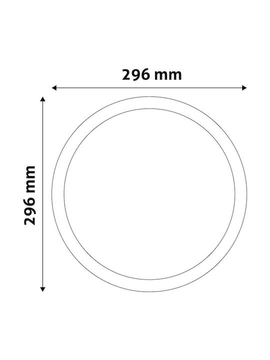 Avide Rund Vertieft LED Panel 24W mit Natürliches Weiß Licht 4000K