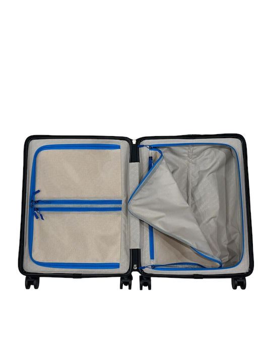 Nautica Large Travel Suitcase Hard Silver with 4 Wheels Height 74cm
