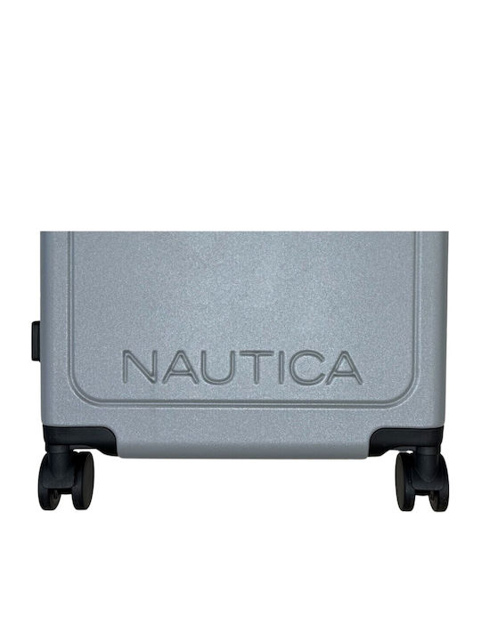 Nautica Μεσαία Βαλίτσα Ταξιδίου Σκληρή Ασημί με 4 Ρόδες Ύψους 63εκ.