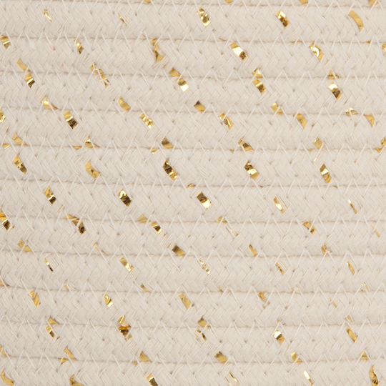 Storage Basket Fabric Gold 3pcs