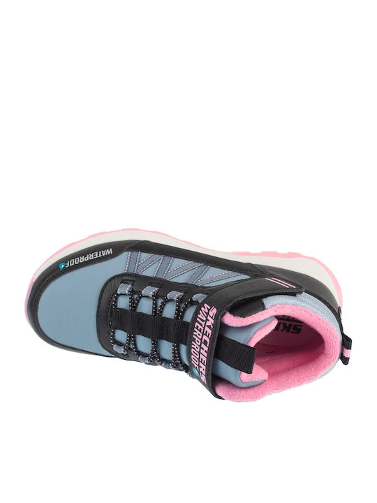 Kids Boots with Zipper Light Blue