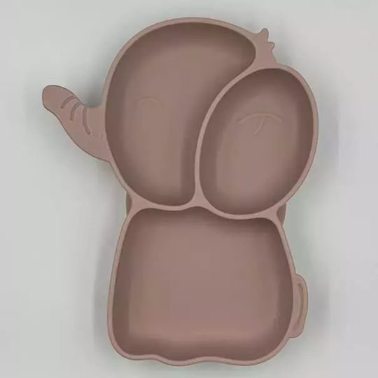 Pandaboo Baby Food Plate made of Silicone Pink