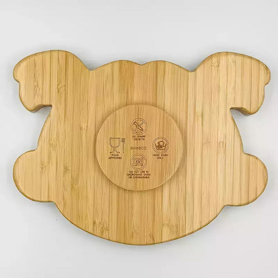 Pandaboo Baby Food Plate made of Bamboo Purple