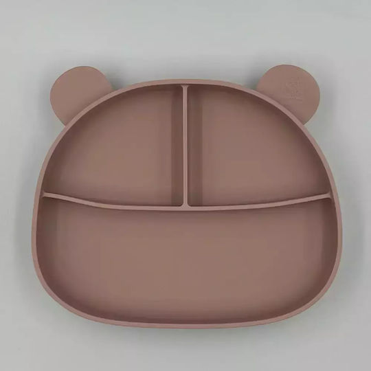 Pandaboo Kinderteller aus Silikon Gray