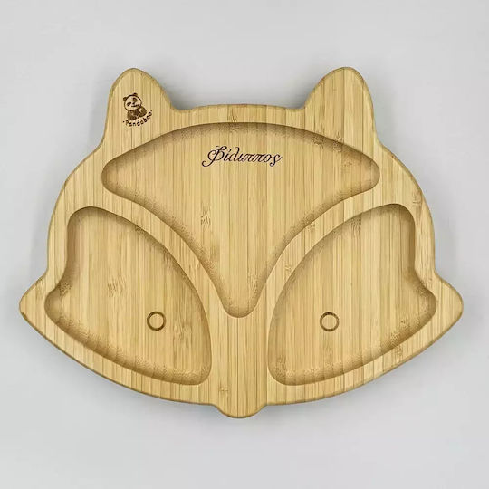Pandaboo Baby Food Plate made of Bamboo Purple