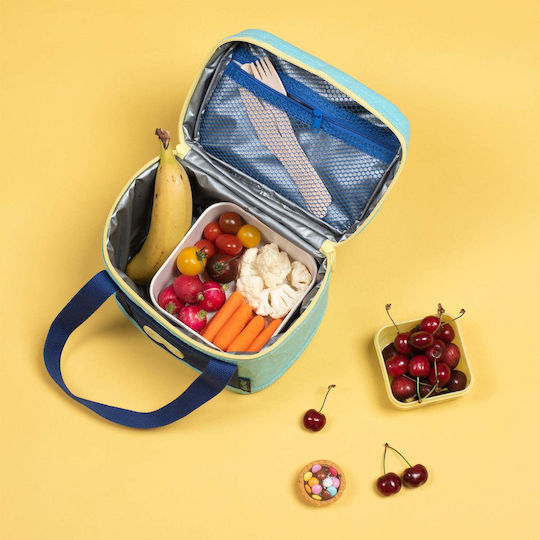Super Petit School Insulated Snack Bag Light Blue 16.5x15x20cm